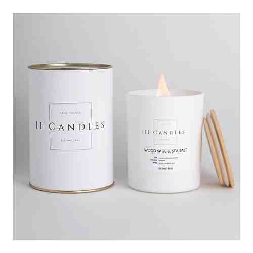 11 CANDLES Ароматическая свеча Wood Wage & Sea Salt арт. 134102058