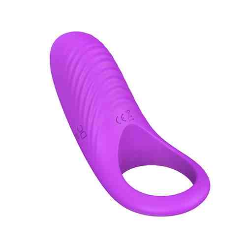 AIBU Вибро кольцо со стимуляцией клитора с пультом ДУ, цвет фиолетовый арт. 132501730