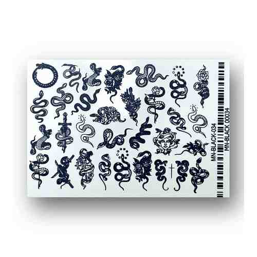 ANNA TKACHEVA Слайдер дизайн для ногтей 2D MN 034 BLACK арт. 127400097