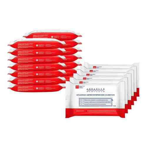 Aquaelle medical Антисептические салфетки мультипак, 20 упаковок по 15 штук арт. 125900010