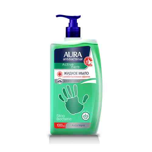 AURA Antibacterial Жидкое мыло с антибактериальным эффектом Active Herb Алоэ арт. 129700514
