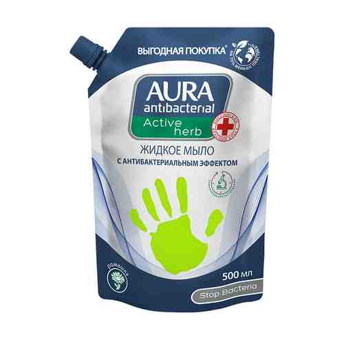 AURA Жидкое мыло для рук антибактериальное с эффектом РОМАШКА арт. 129700521