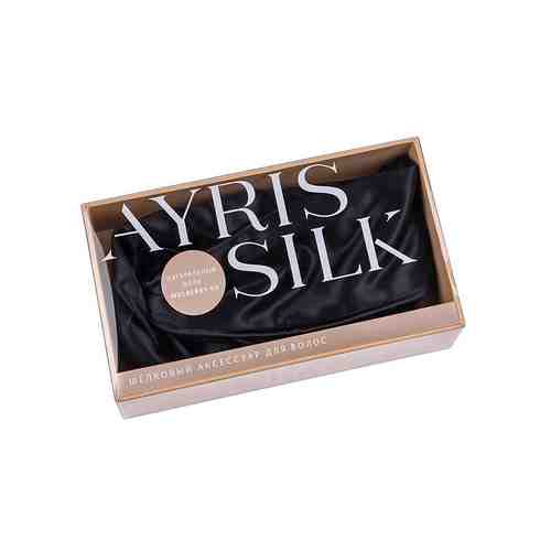 AYRIS SILK Повязка на голову с узлом Ayris Silk из натурального шёлка, цвет глубокий чёрный арт. 125001047