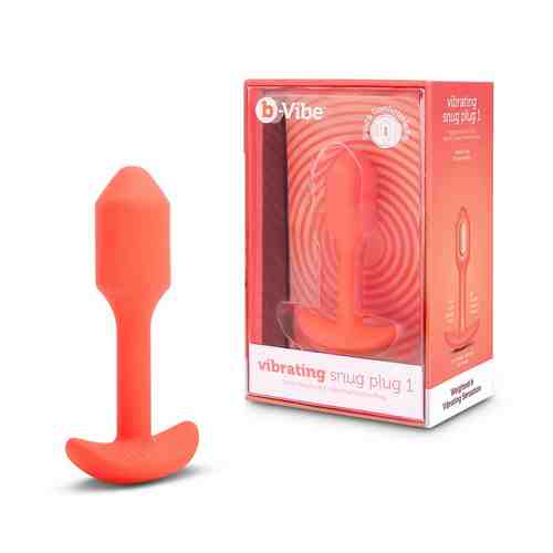 B-VIBE Профессиональная пробка для ношения с вибрацией оранжевая Vibrating Snug Plug 1 арт. 128200021