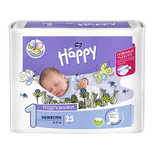 BELLA BABY HAPPY Подгузники для детей Newborn с эластичными боковинками арт. 134102460
