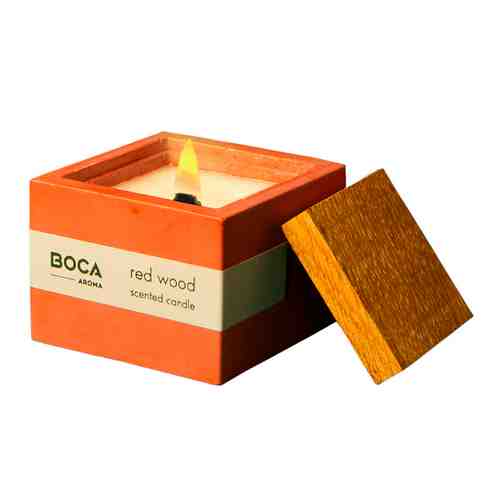 BOCA AROMA Свеча ароматическая RED WOOD в бетоне, клюква, аргана арт. 132900048