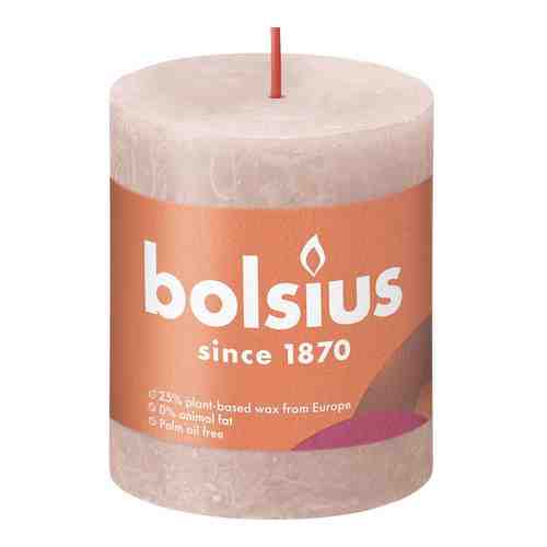 BOLSIUS Свеча рустик Shine туманно-розовая арт. 132500682