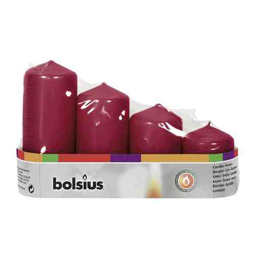 BOLSIUS Свечи столбик Bolsius Classic темно-красные арт. 132500221