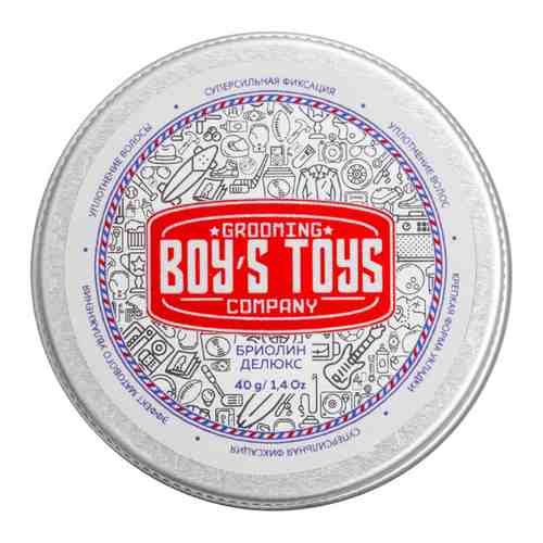 BOY'S TOYS Бриолин для укладки волос сверх сильной фиксации со средним уровнем блеска Deluxe арт. 123900242