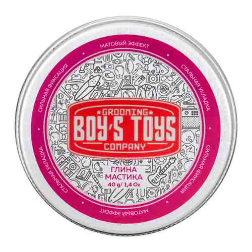 BOY'S TOYS Глина для укладки волос высокой фиксации с низким уровнем блеска Мастика арт. 123900238
