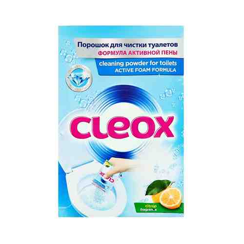 CLEOX Порошок для чистки туалетов Лимон с формулой активной пены арт. 131400688