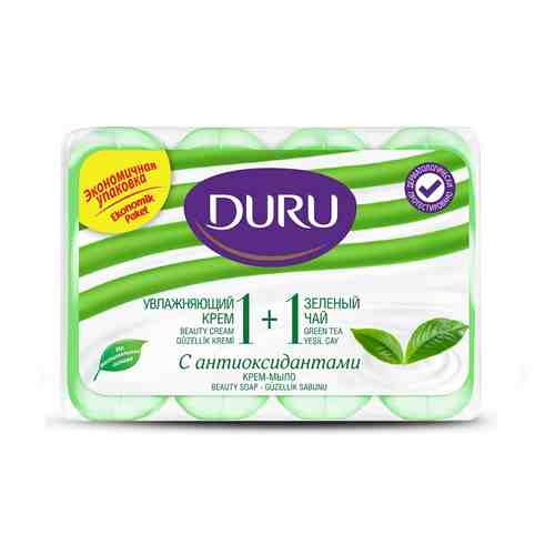 DURU Туалетное крем-мыло 1+1 Увлажняющий крем & Зеленый чай арт. 132700330
