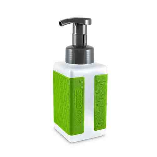 ECOCAPS Диспенсер для жидкого мыла с наклейкой из эко кожи, зелёный арт. 131800339