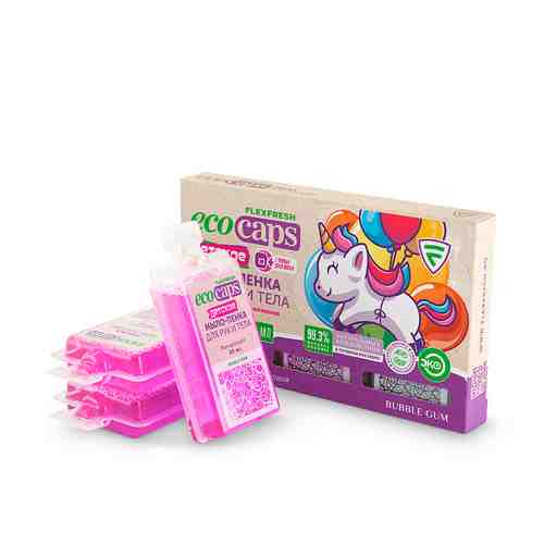 ECOCAPS Жидкое ЭКО мыло-пенка для детей, Bubble Gum, в капсулах арт. 132000653