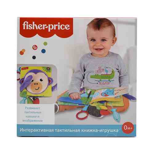 FISHER PRICE Книжка-игрушка интерактивная тактильная 3м+ арт. 133500034