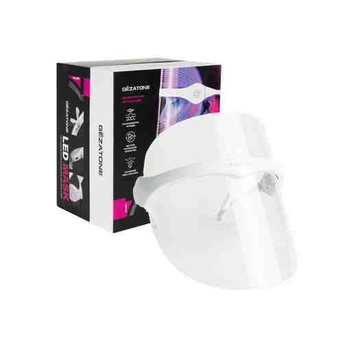 GEZATONE Светодиодная LED маска для омоложения кожи лица и шеи с 7 цветами m1030 арт. 118800004
