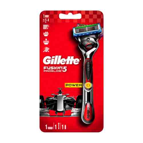 GILLETTE Бритва с 1 сменной кассетой (с элементом питания) FUSION ProGlide Power арт. 110700034