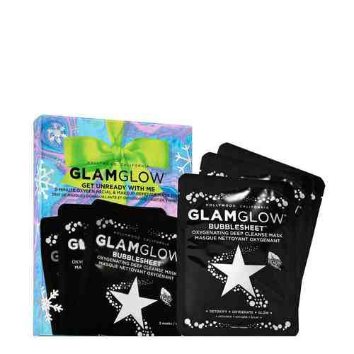 GLAMGLOW Набор Get Unready With Me 3-Minute Oxygen Facial & Makeup Remover Mask Trio арт. 126800241