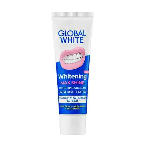 GLOBAL WHITE Зубная паста отбеливающая Max Shine арт. 134102685