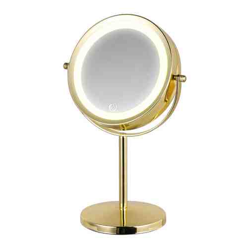 HASTEN Зеркало косметическое c x7 увеличением и LED подсветкой Yellow gold арт. 125700808