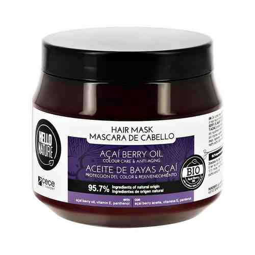 HELLO NATURE Маска для волос ACAI BERRY OIL с маслом ягод асаи (для окрашенных волос) арт. 107400482