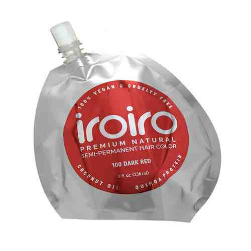 IROIRO Семи-перманентный краситель для волос 100 DARK RED Темно-красный арт. 127200055