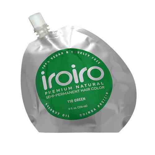 IROIRO Семи-перманентный краситель для волос 110 GREEN Зеленый арт. 127200057