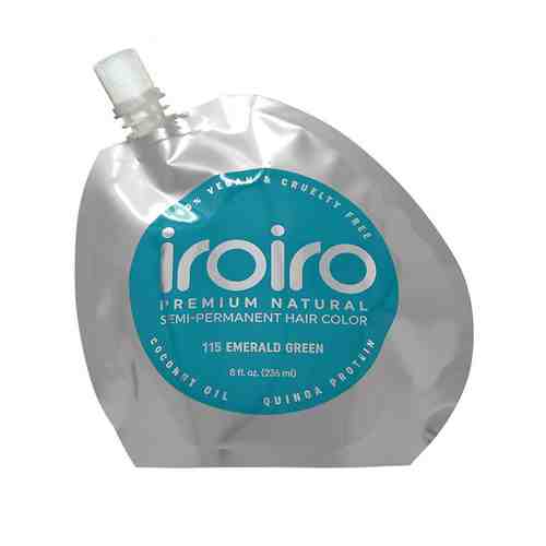 IROIRO Семи-перманентный краситель для волос 115 EMERALD GREEN Изумрудно-зеленый арт. 127200059