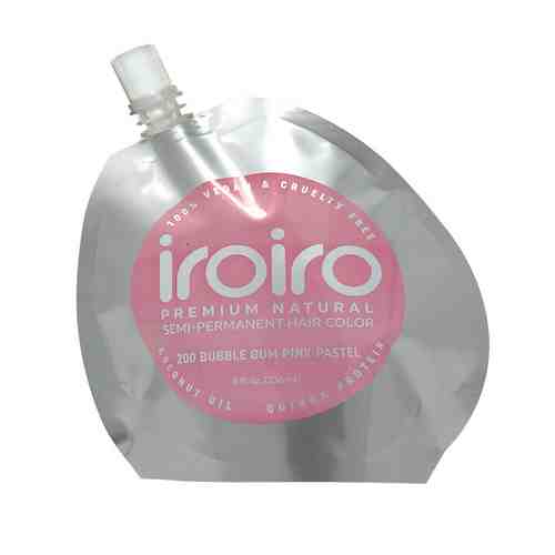 IROIRO Семи-перманентный краситель для волос 200 BUBBLE GUM PINK Нежно-розовый арт. 127200684