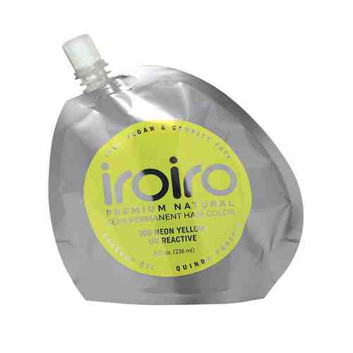 IROIRO Семи-перманентный краситель для волос 300 NEON YELLOW Неоновый желтый арт. 127200009