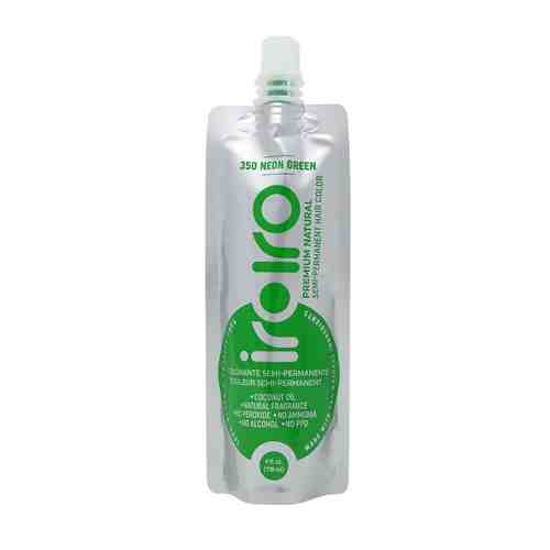 IROIRO Семи-перманентный краситель для волос 350 NEON GREEN Неоновый зеленый арт. 127200045