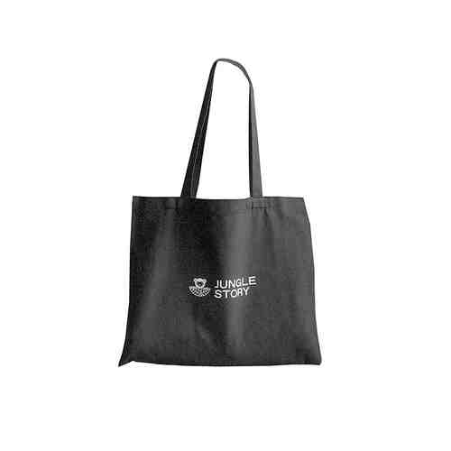 JUNGLE STORY Плотная хлопковая черная сумка хозяйственная Shopper арт. 127200594