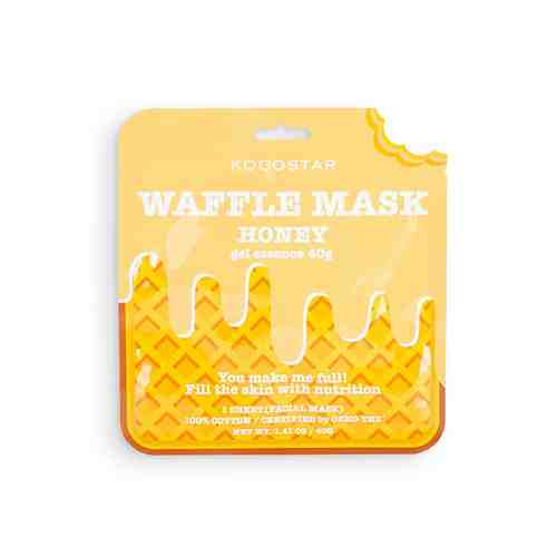 KOCOSTAR Питательная вафельная маска для лица «Медовое удовольствие» Waffle Mask Honey арт. 98900258