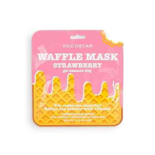 KOCOSTAR Тонизирующая вафельная маска для лица «Клубничный фреш» Waffle Mask Strawberry арт. 98900257
