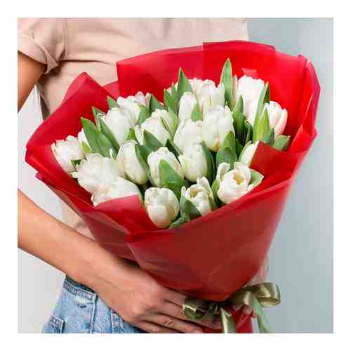 Л'Этуаль Flowers Букет из белых тюльпанов 25 шт. арт. flowwow58476734