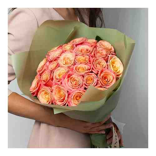Л'Этуаль Flowers Букет из персиковых роз 21 шт.(40 см) арт. flowwow59047268