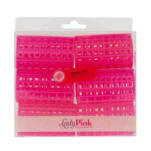 LADY PINK Бигуди с зажимом SNAP ON 'basic' d 42 розовые арт. 107701162