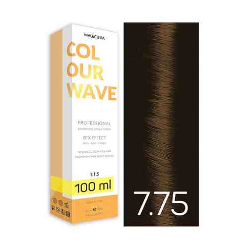 MALECULA Профессиональная перманентная крем-краска Colour Wave 7.75 Какао Блонд арт. 126200760