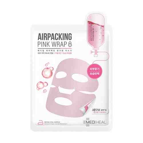 MEDIHEAL Маска для лица AIRPACKING pink wrap с коллагеном и керамидами фольгированная арт. 131400344