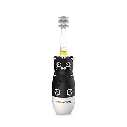 MEGA TEN Детская электрическая зубная щетка KIDS SONIC Котенок Black Edition арт. 118600180