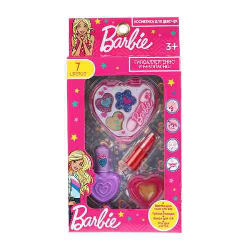 МИЛАЯ ЛЕДИ Набор: тени, помада, блеск для губ, лак для ногтей Barbie арт. 115000049