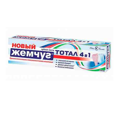 НЕВСКАЯ КОСМЕТИКА Новый жемчуг Зубная паста Тотал 4в1 арт. 131500244