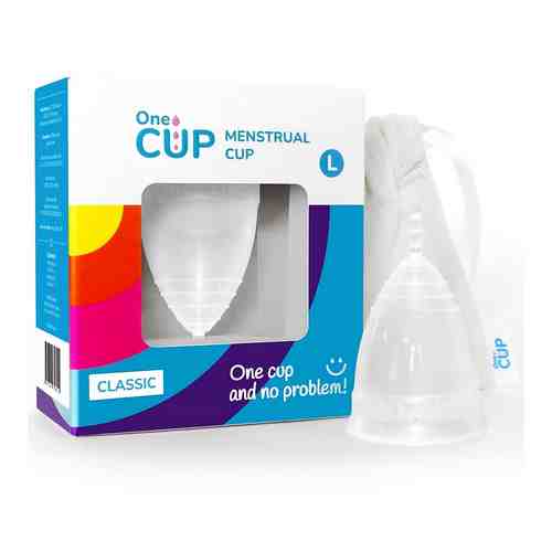 ONECUP Менструальная чаша Classic прозрачная размер L арт. 127500123
