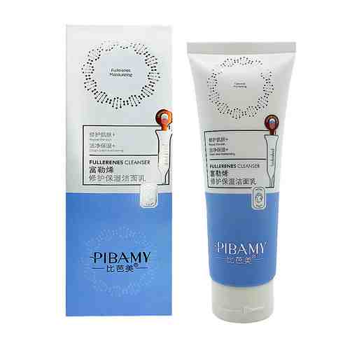 PIBAMY Очищающая, увлажняющая крем-пена для лица с фуллереном для всех типов кожи арт. 128100154