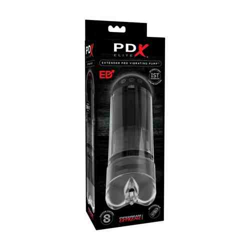 PIPEDREAM Вакуумная вибропомпа прозрачная PDX ELITE Extender Pro Vibrating Pump арт. 127400625