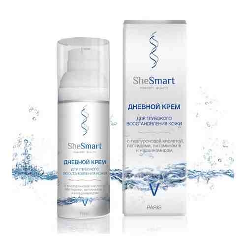 SHESMART Дневной крем для глубокого восстановление кожи с гиалуронкой ,ниацинамидом и пептидами арт. 131100994
