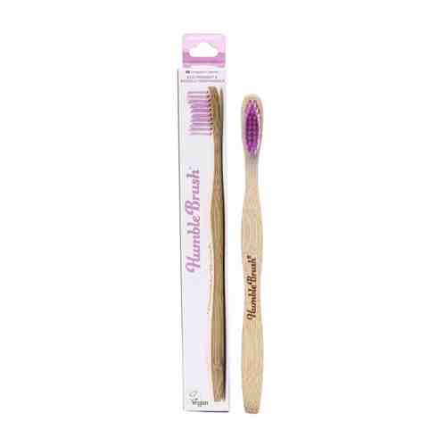 THE HUMBLE CO Зубная щетка для взрослых из бамбука фиолетовая мягкая щетина арт. 124300065