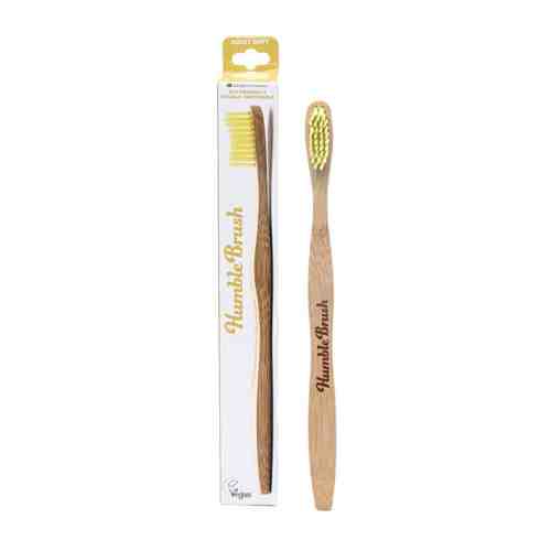 THE HUMBLE CO Зубная щетка для взрослых из бамбука желтая мягкая щетина арт. 124300063