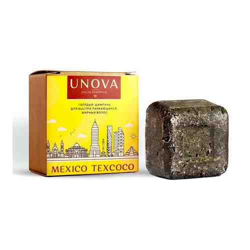 UNOVA Натуральный твердый шампунь для жирных волос и кожи головы Mexico Texcoco спирулина и мята арт. 133801029