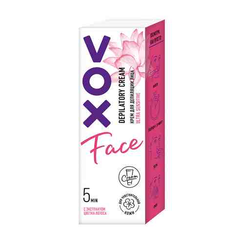 VOX Крем для депиляции лица VOX для гиперчувствительной кожи арт. 107701104